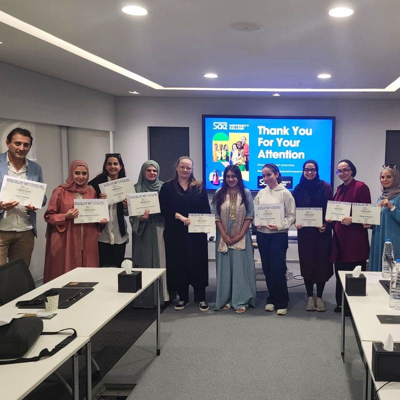 Digital marketing training session at SAE Dubai